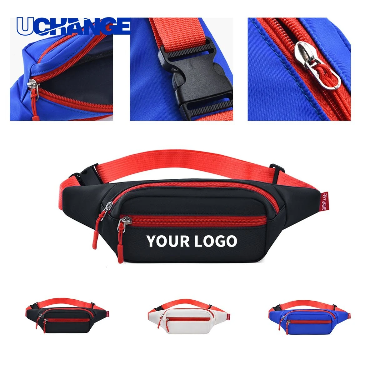 Contrast Color Waist Bag Organizer 8.1 Inch 1