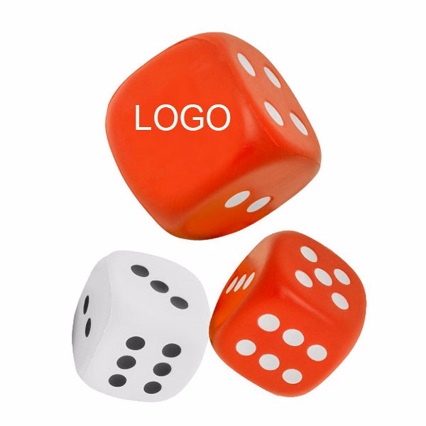 2 3/16" Dice Shaped Stress Ball