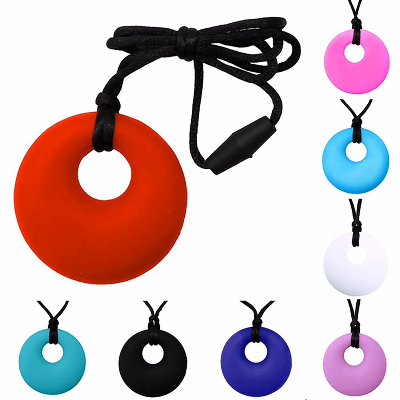 Round Silicone Chewy Toy Pendant