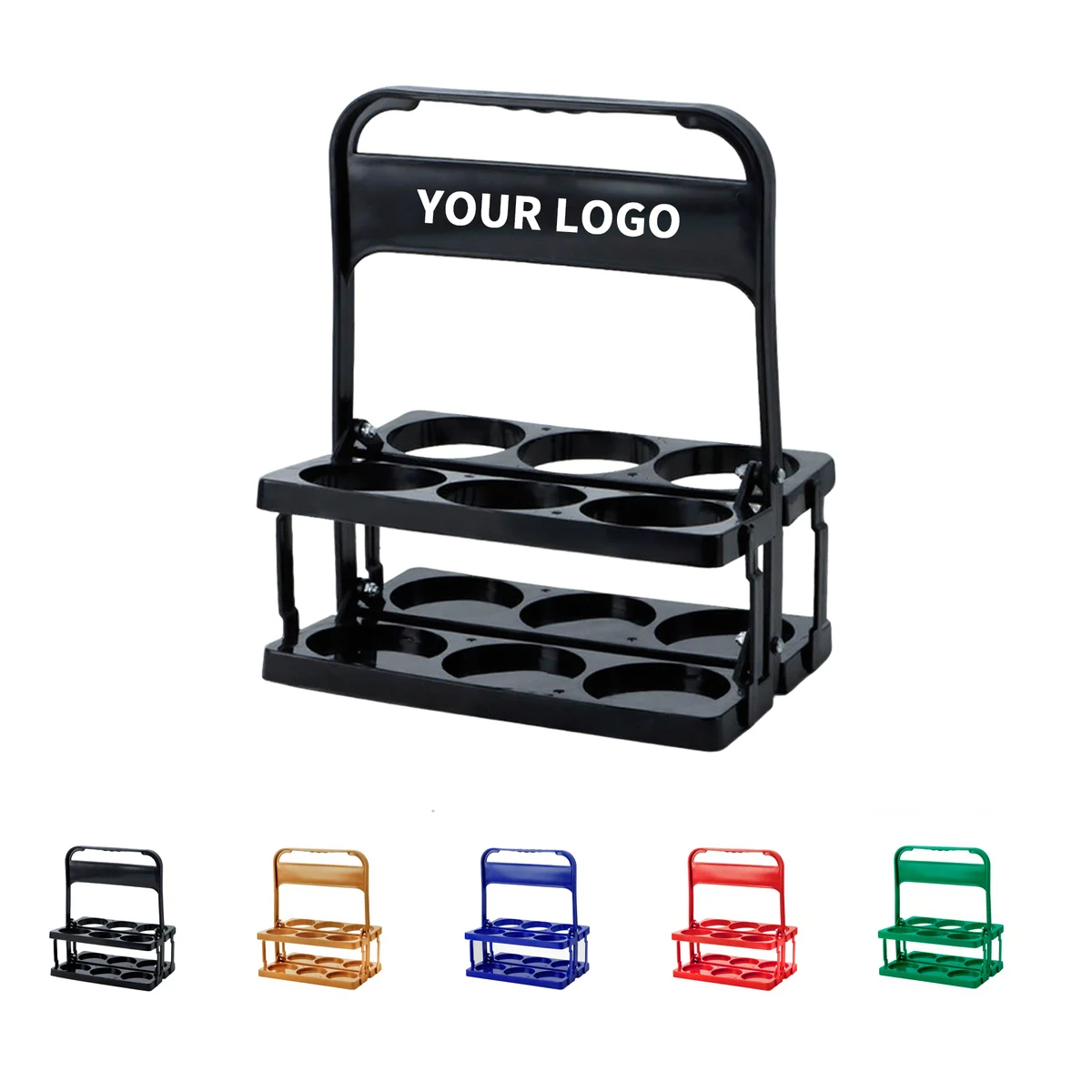 Foldable Six Slot Drink Carrier 10.2" x 7" x 12.2" 1