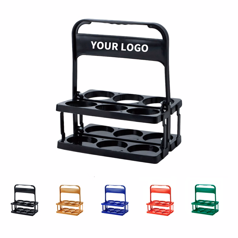 Foldable Six Slot Drink Carrier 10.2" x 7" x 12.2"