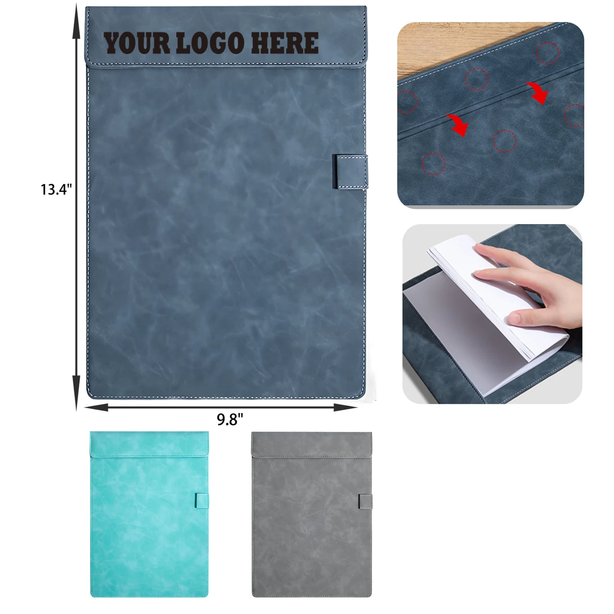 MOQ 50 PCS Leather A4 Practical Magnetic Folder 1
