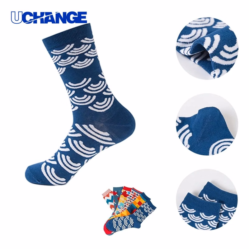 Jacquard Cotton Crew Socks