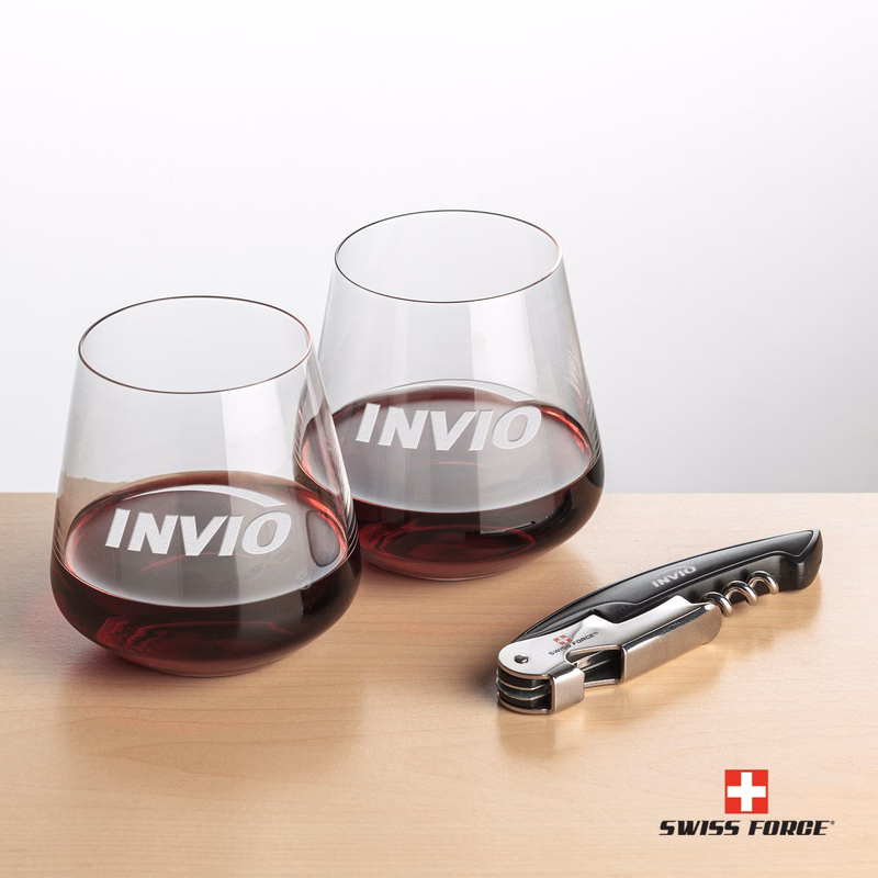 Swiss Force® Opener & Breckland Stemless Wine