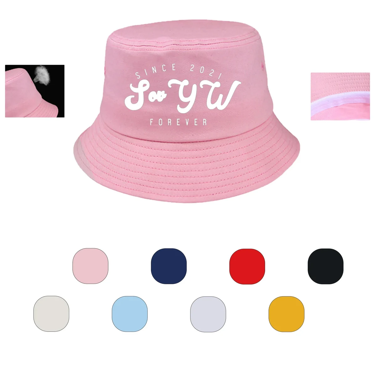 16"x12" Cotton Fisherman Bucket Sun Hat MOQ 100 1