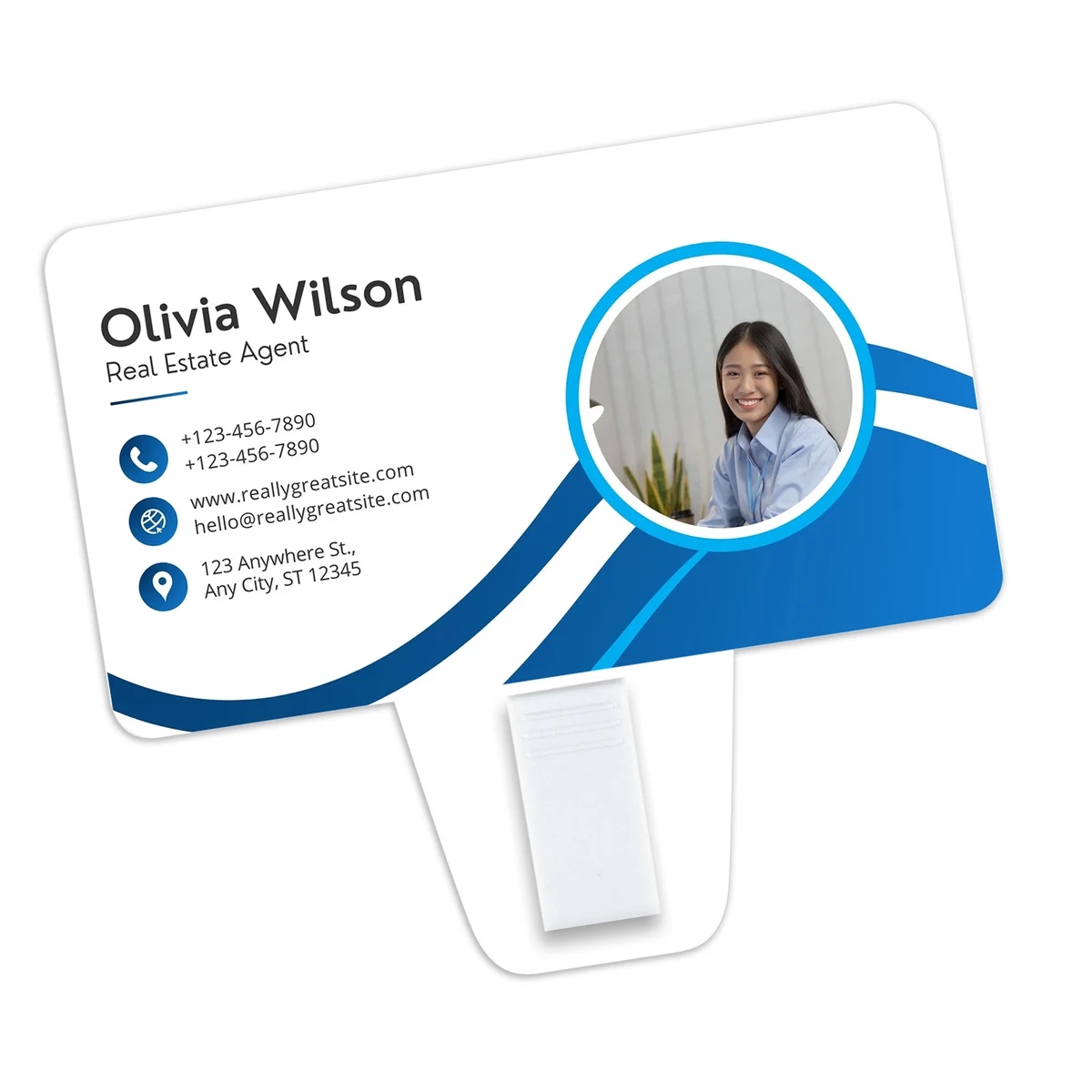 Magnetic Business Card with Clip 1