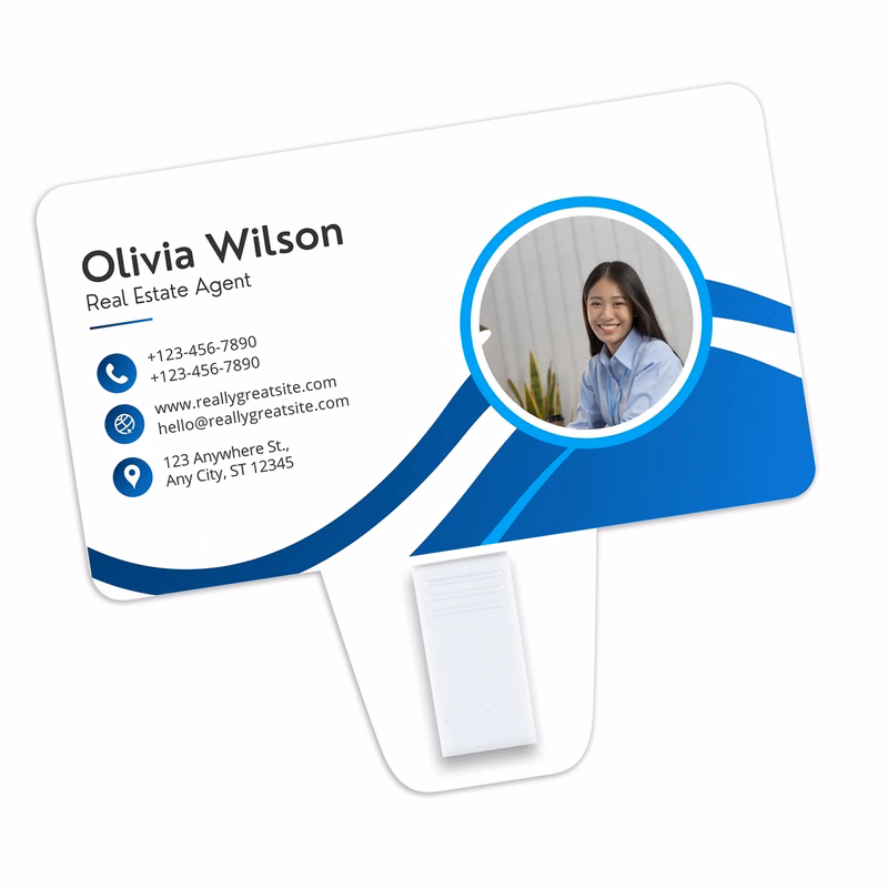 Magnetic Business Card with Clip