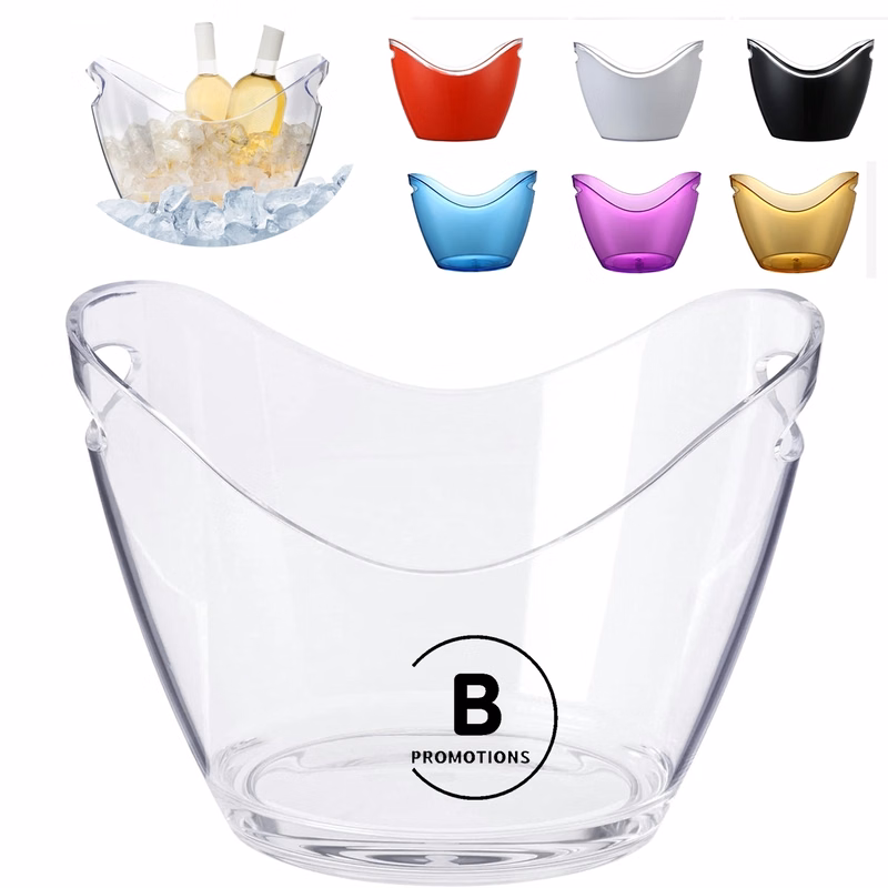 4L Clear Plastic Ice Bucket