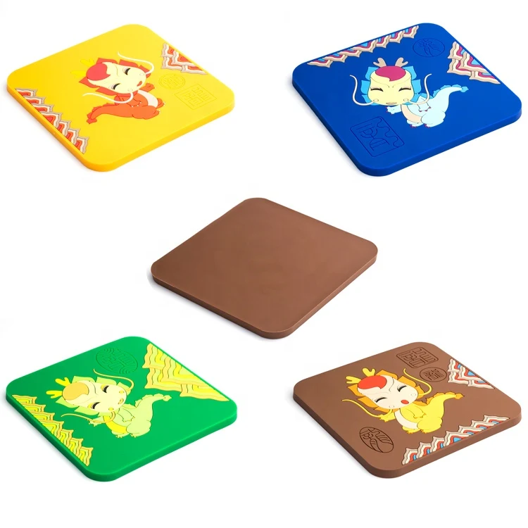 Soft PVC Rubber Coasters 1