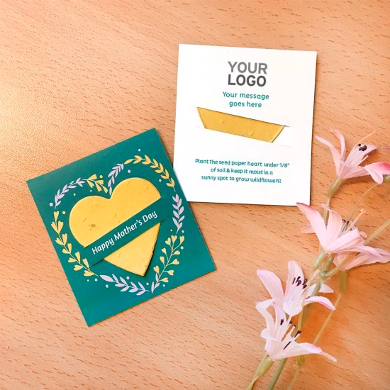 Mother's Day Mini Slot Cards With Plantable Heart