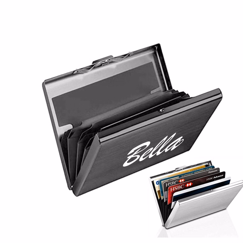 Aluminum RFID blocking credit card holder