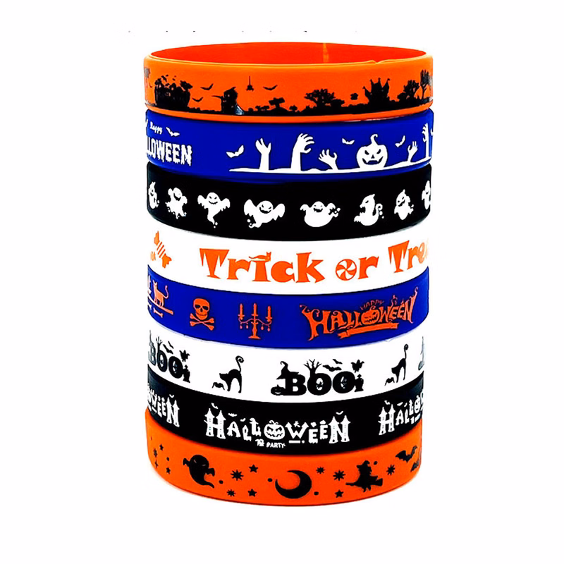 Halloween Silicone Wristbands Custom Rubber Bracelets
