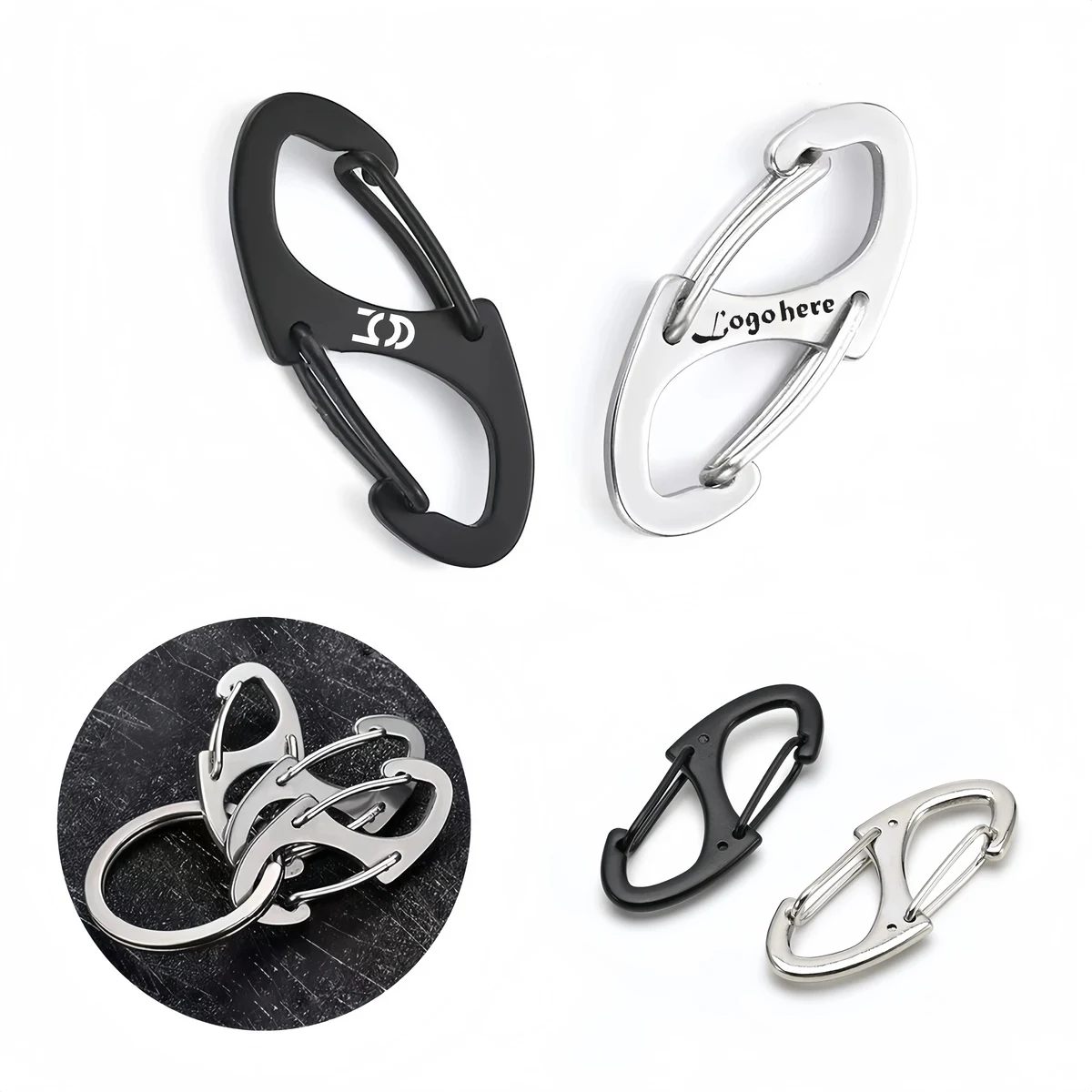 Carabiner Clip S-Shaped Double Pointed Buckle 1