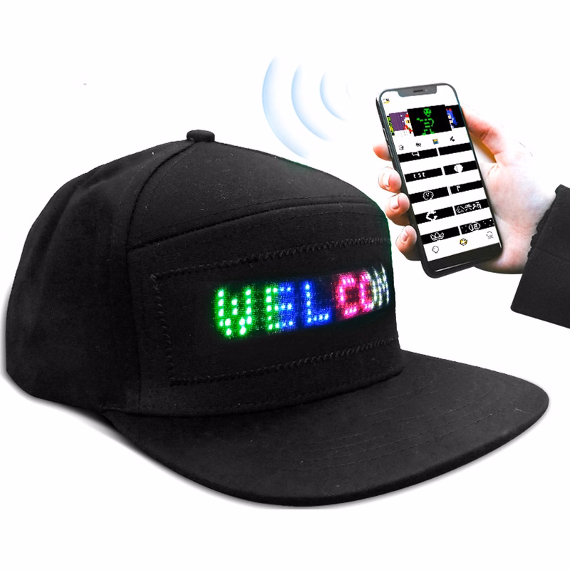 Multicolor LED Scrolling Display Hat