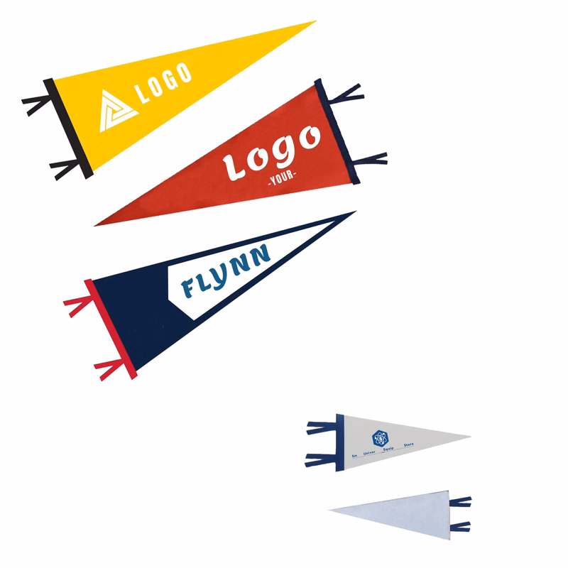 12"*30" Single Side Custom Triangle Felt Flag
