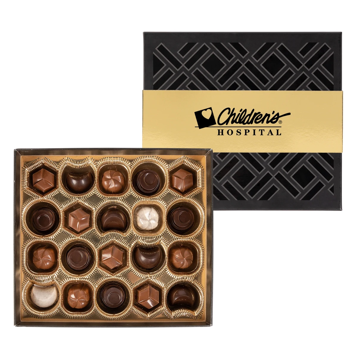 Gourmet Truffles Gift Box Gold Band - 20 pc 1