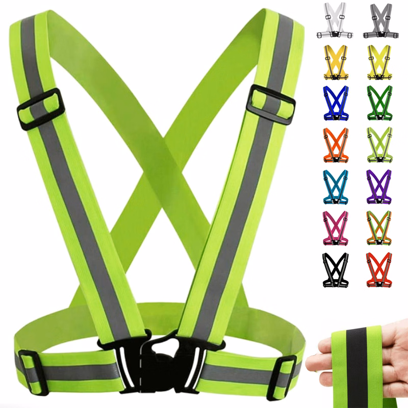 Adjustable Reflective Safety Harness Straps Belt Custom