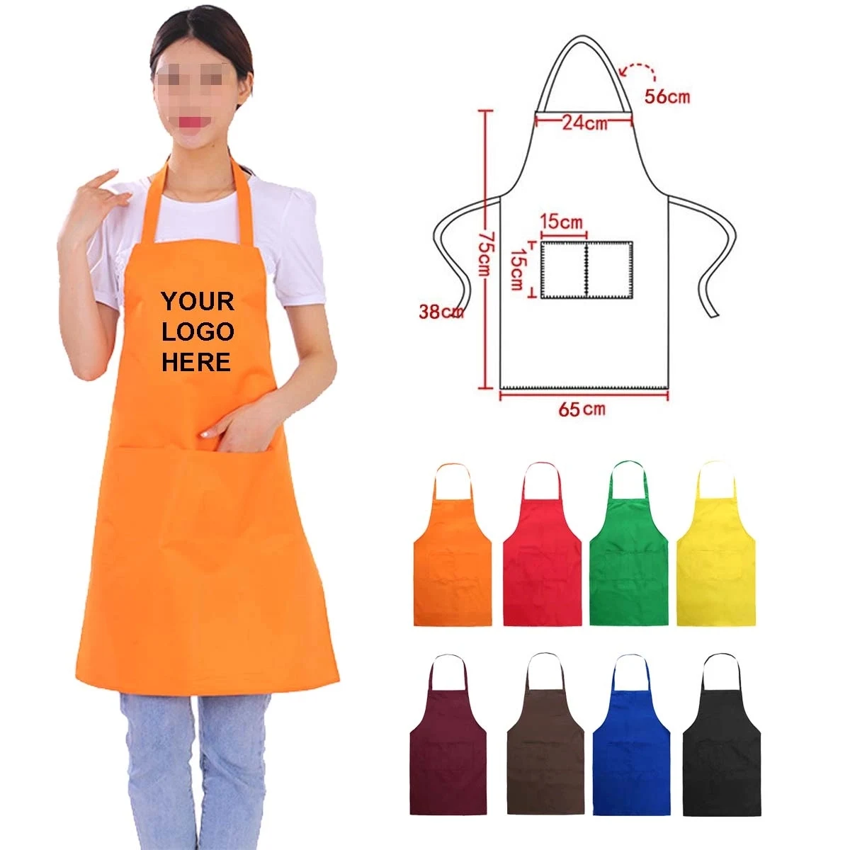 Kitchen Bib Aprons With Pockets 1