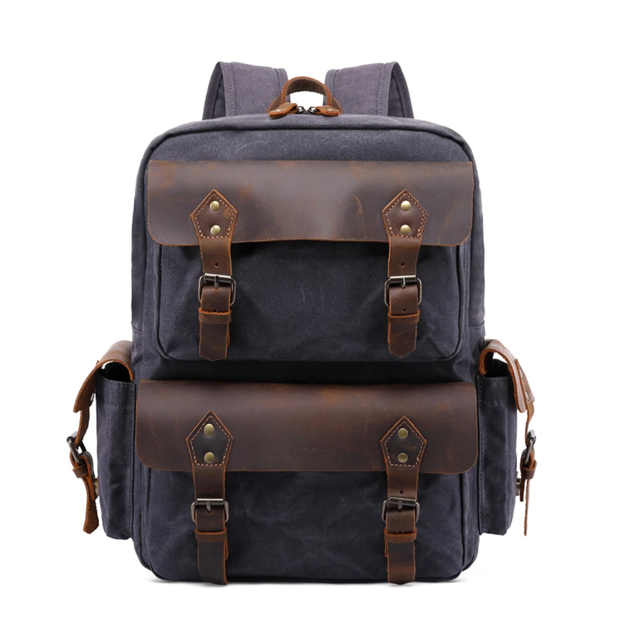 Luxury Retro Leather Travel Backpack 1