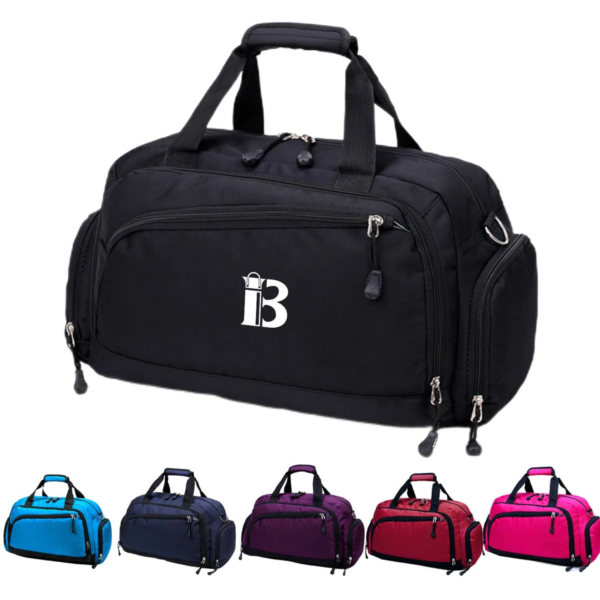 Sports Cylindrical Nylon Duffel Bag 1