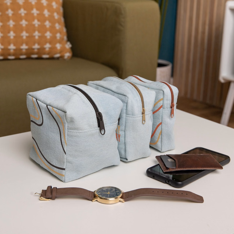 MOD POUCHES SET OF 3 - DENIM