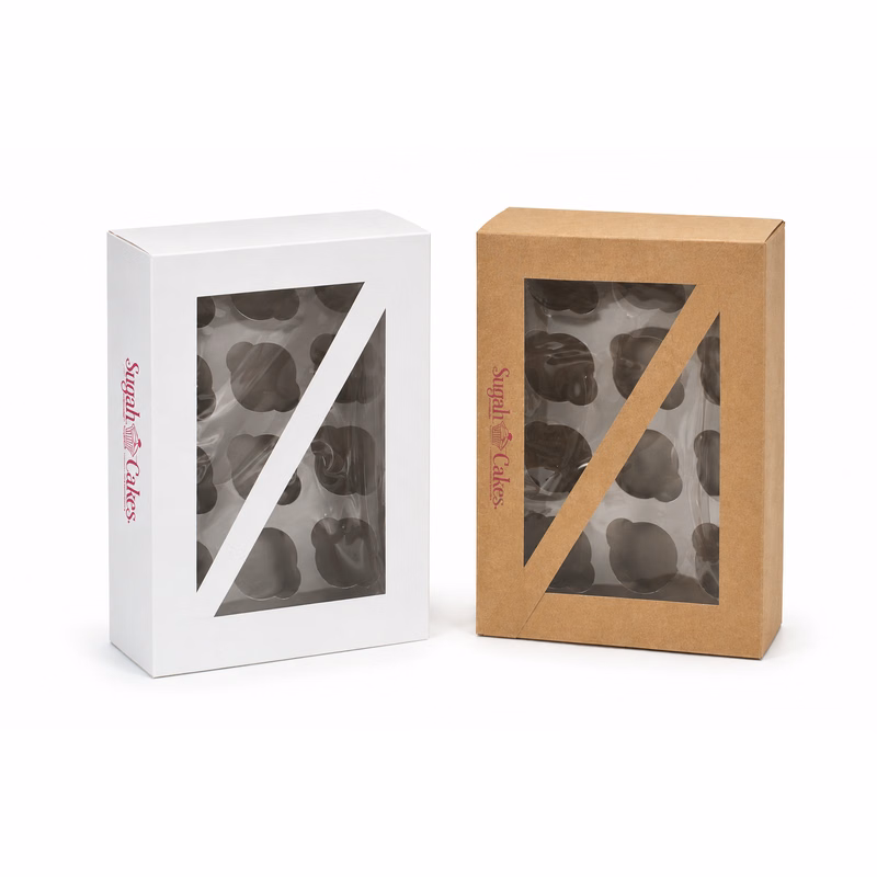 White/Kraft Cupcake Boxes (14"x 10"x 4")