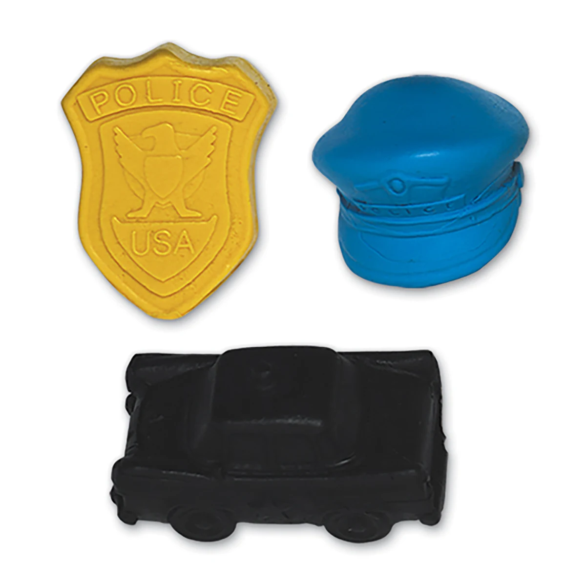 Pencil-Top Eraser Mini Police Collection 1
