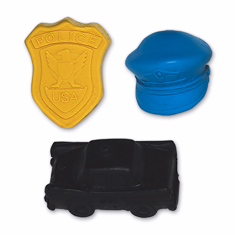 Pencil-Top Eraser Mini Police Collection