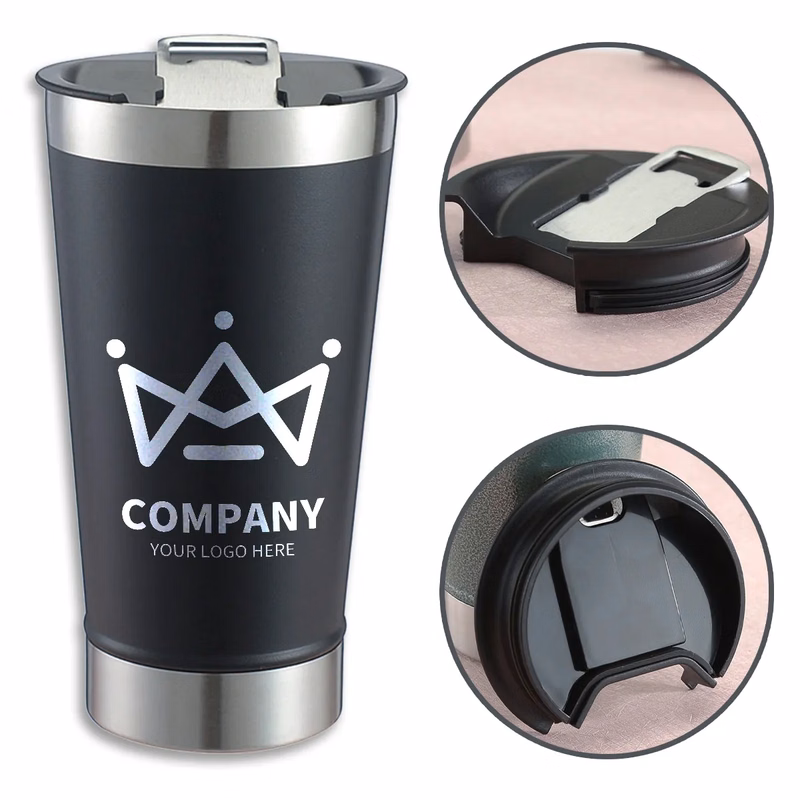 Stainless Steel Insulated Beer  Ice Cup with Bottle Opener