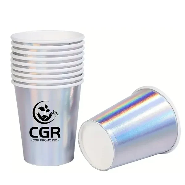 Gradient Pink Rainbow Film Disposable Paper Cup 1