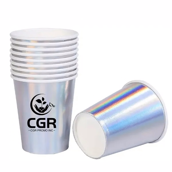 Gradient Pink Rainbow Film Disposable Paper Cup