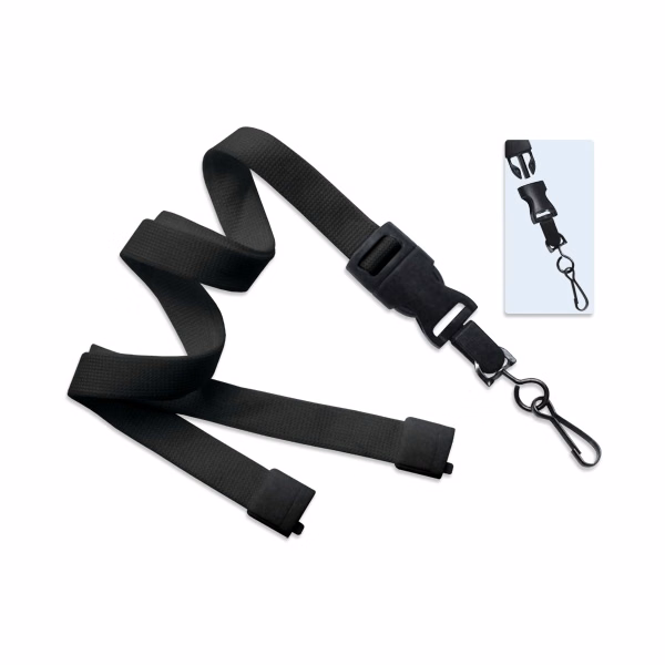 5/8" Polyester Lanyard with Breakaway and Quick Release (J-Hook)