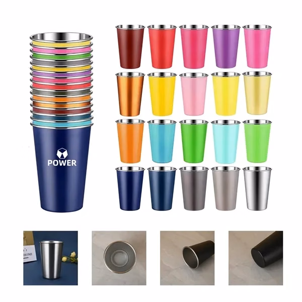 Custom 16 oz Stainless Steel Wide Mouth Tumbler — Cold Drink Cup for Active Lifestyles