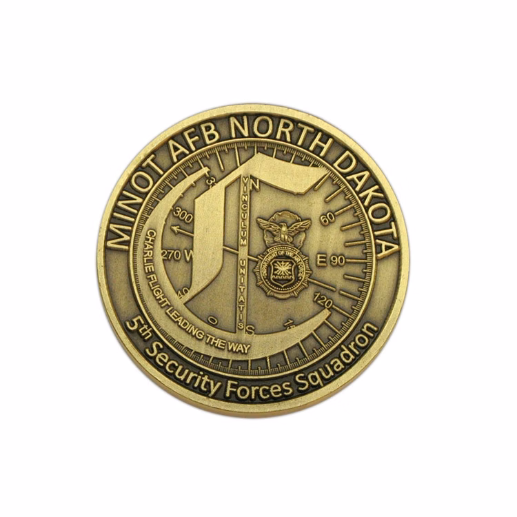 1.5" Brass Challenge Coin (No Color Fill)