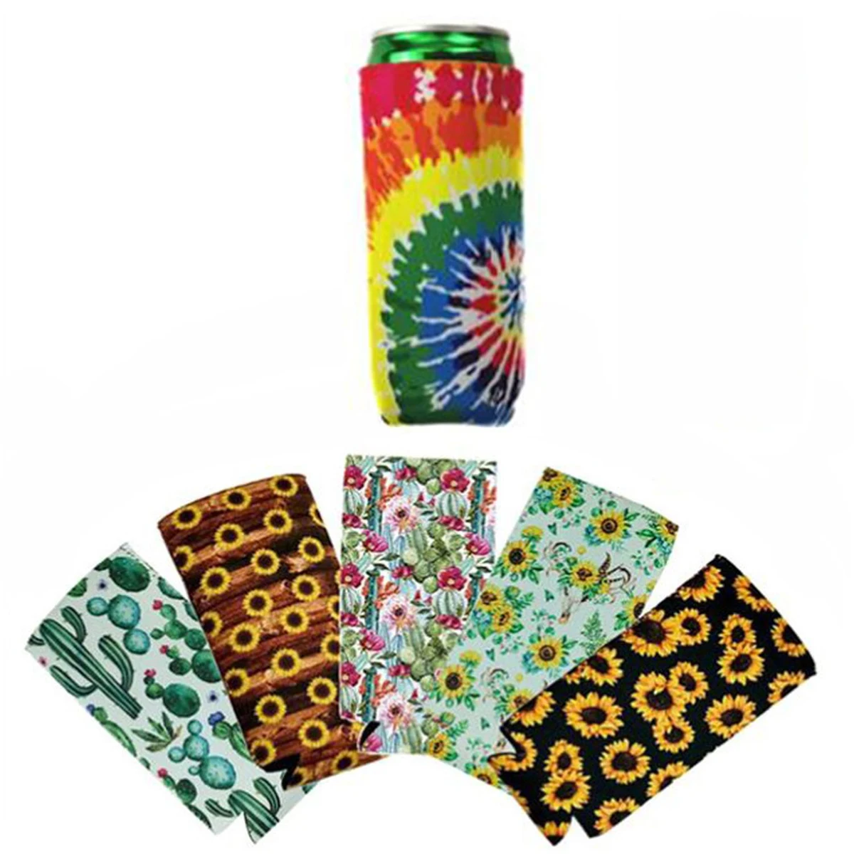 Neoprene 12 OZ. Slim Can Cooler, custom koozie with logo imprint 1