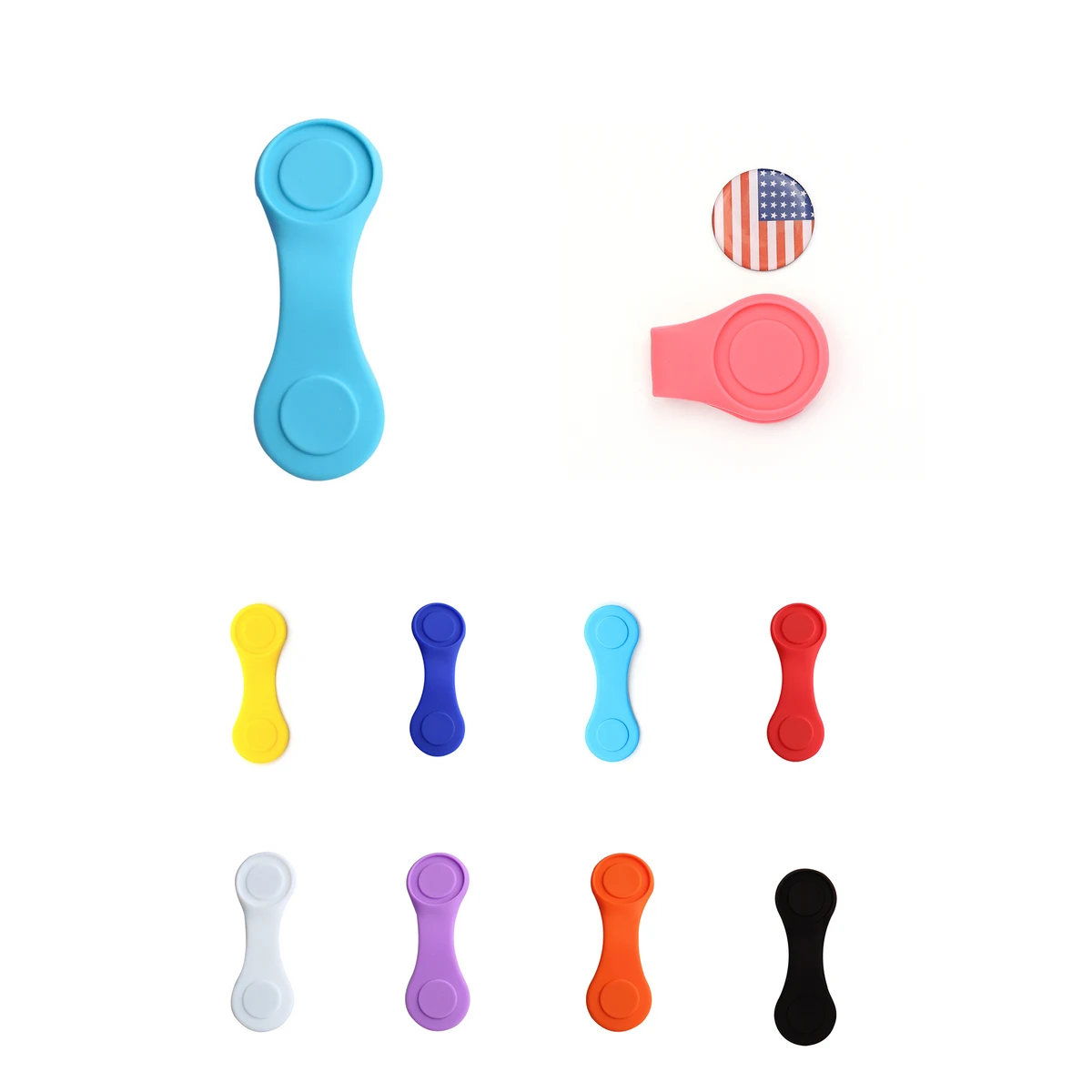 Custom Logo Silicone Magnetic Golf Hat Clip Marker 1