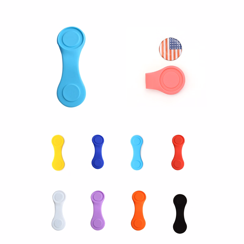 Custom Logo Silicone Magnetic Golf Hat Clip Marker