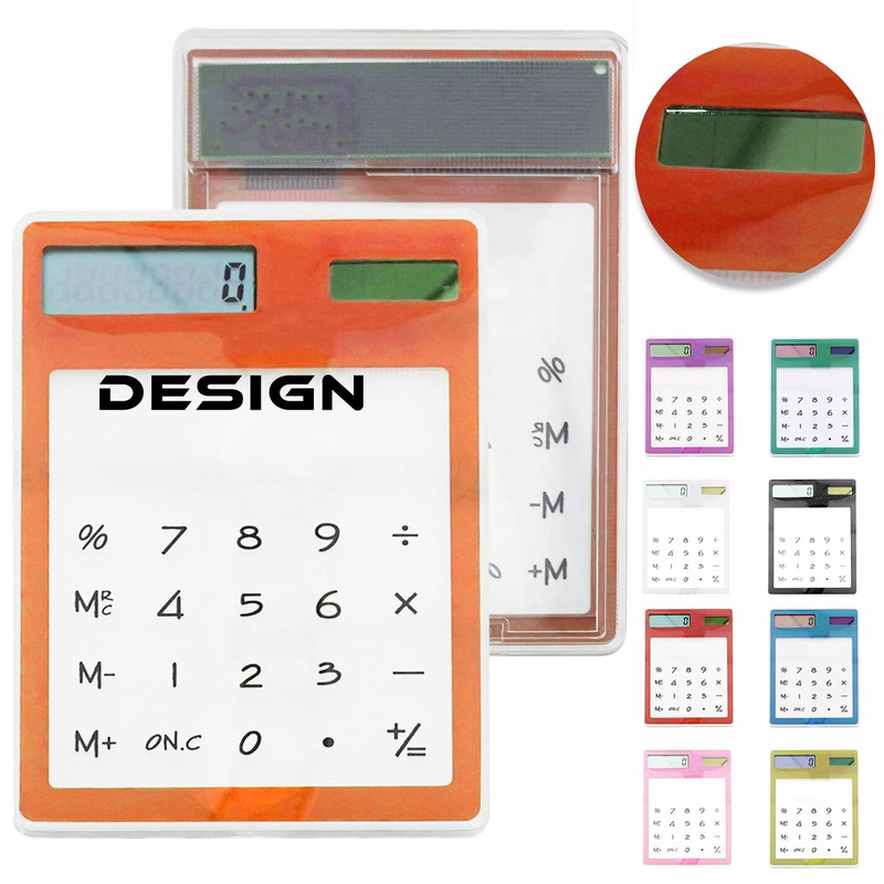 Solar Powered Clear Calculator ?C Slim Portable Style