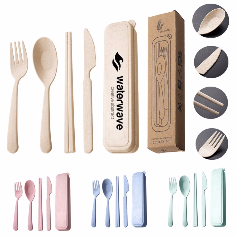 4" 1 Wheat-Themed Portable Cutlery Set