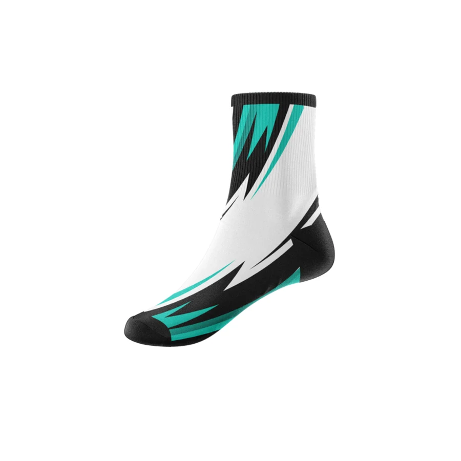Youth 360 Degree Digital Print Cotton-Blend Quarter Socks 1