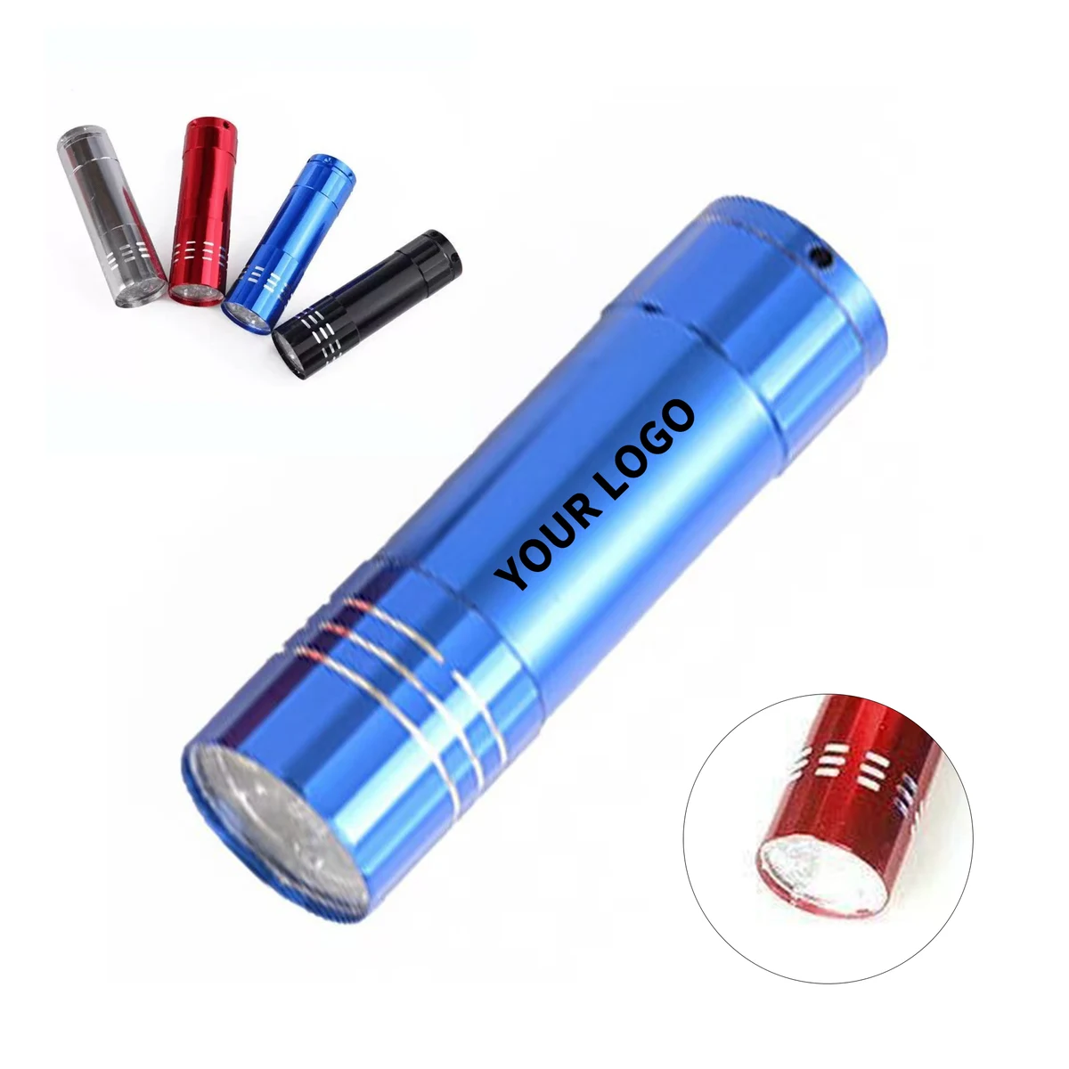 Aluminum Alloy Flashlight Nine LED Bead Design 1