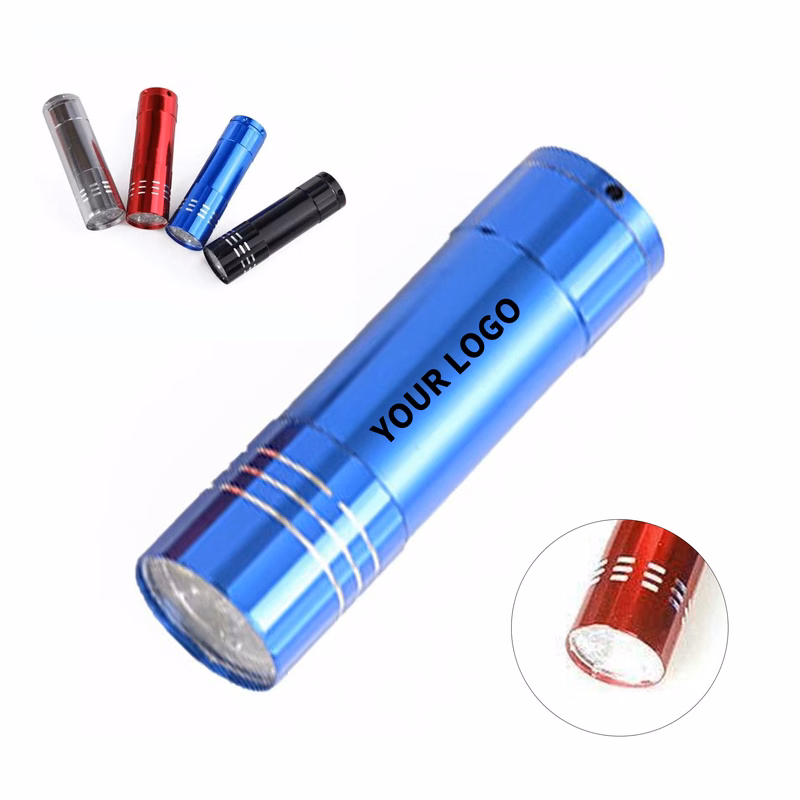 Aluminum Alloy Flashlight Nine LED Bead Design