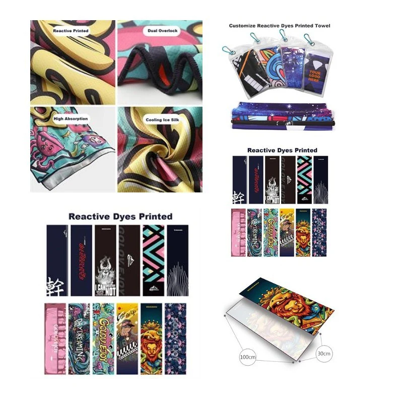 Reactive Tie Dye Coolling Towel 1