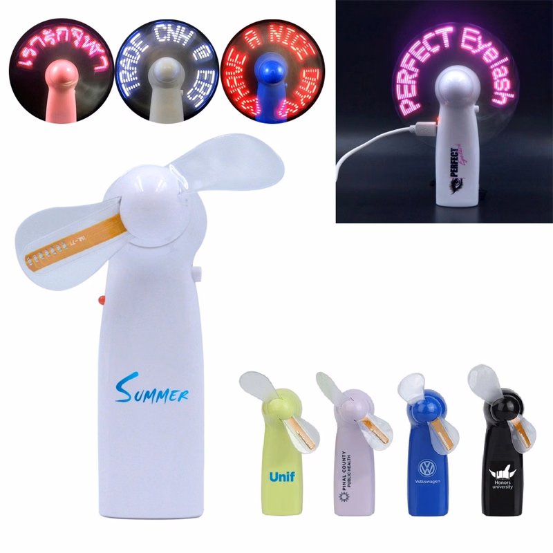 Custom Flashing LED Handhold Fan