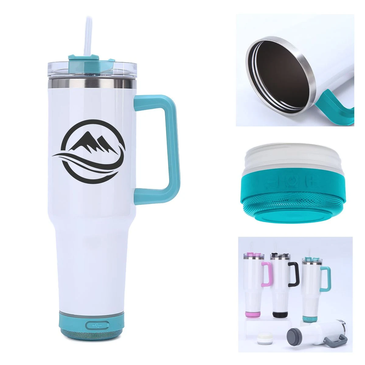 40 OzTumbler with Wireless Speaker and Handle 1