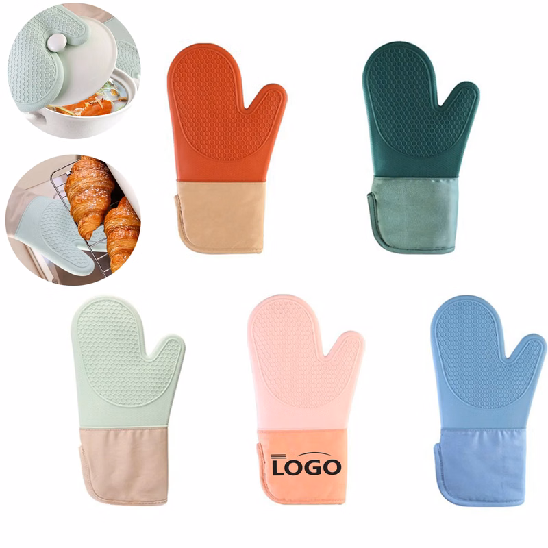MOQ20 Thickened Lengthened Silicone Oven Mitt