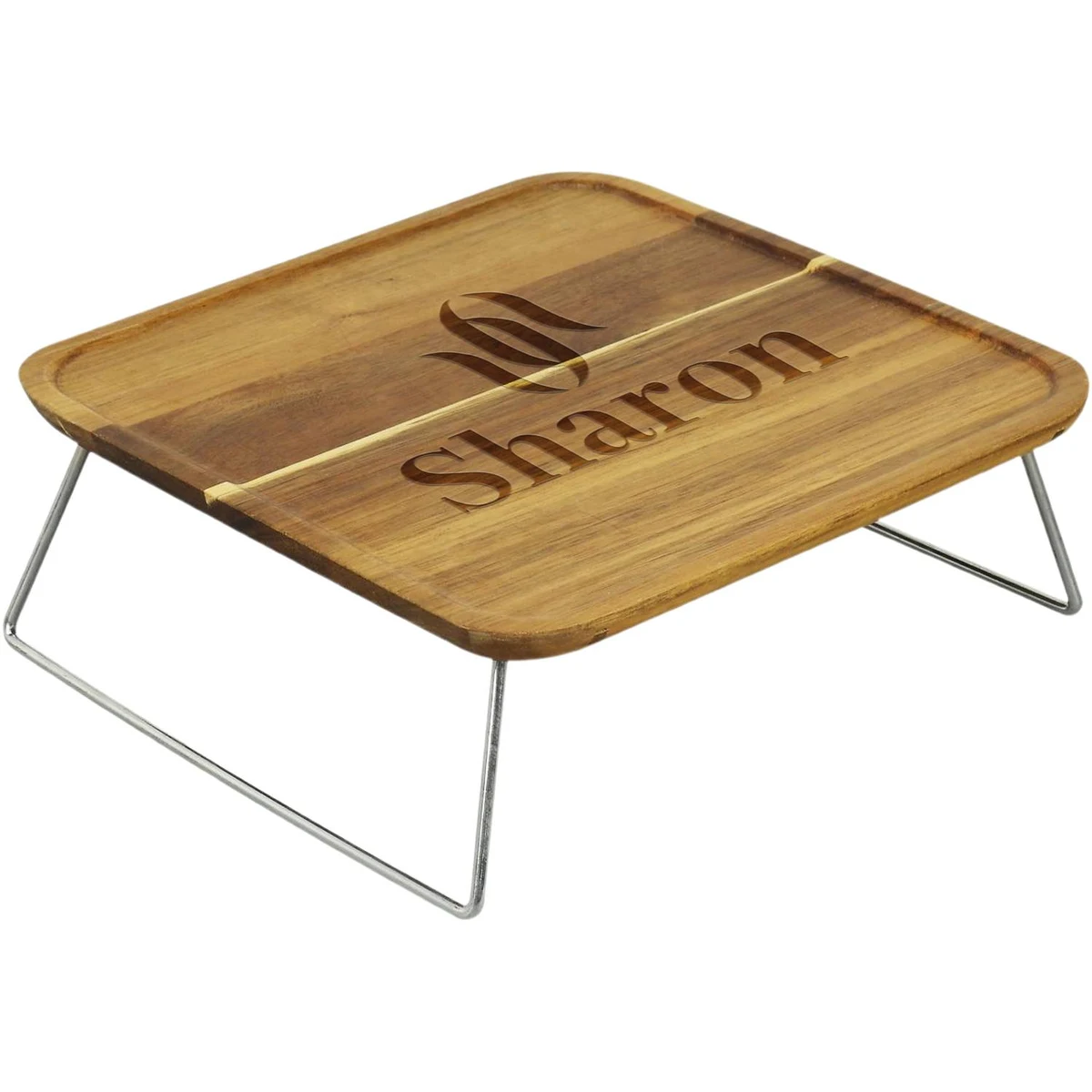 Wooden Serving Tray w/ Stand 1