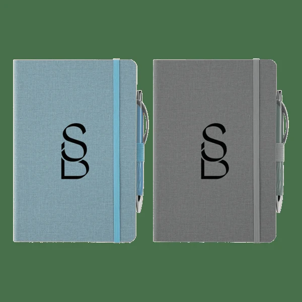 Crosshatch PU Notebook With Pen 1