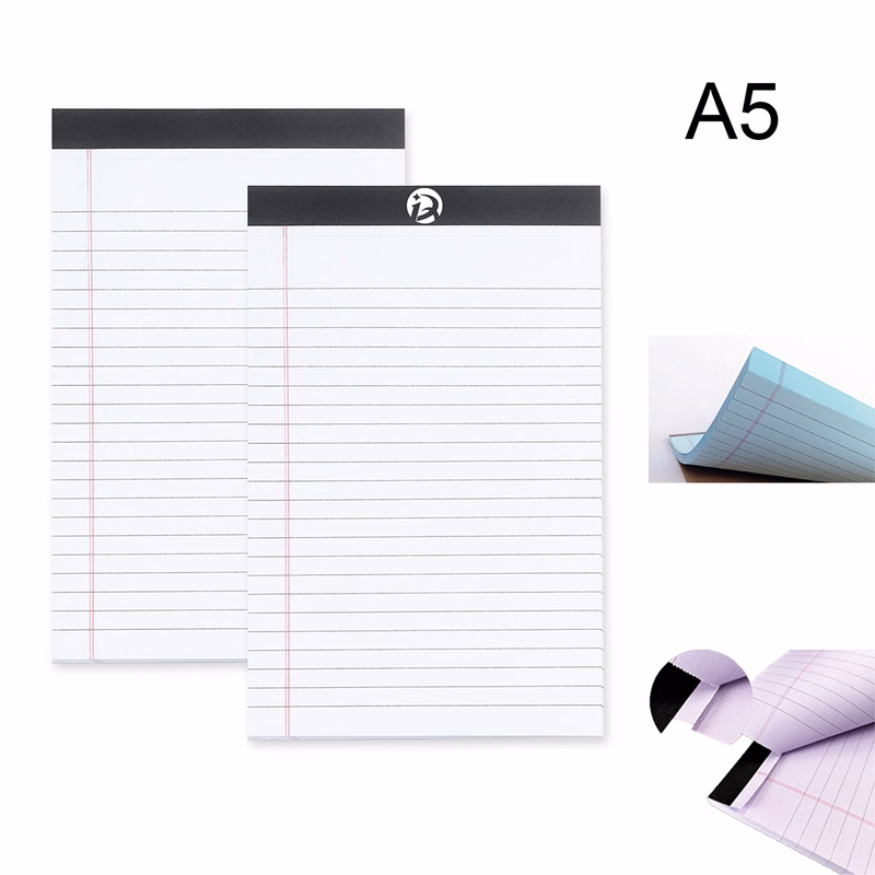 A5 wide lined notepad