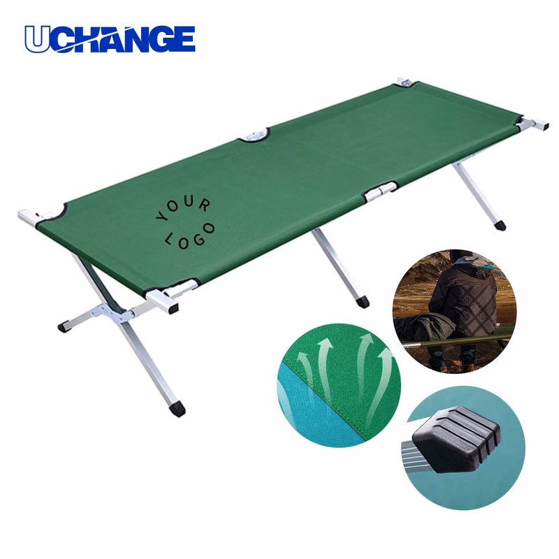 Outdoor Portable Camping Cot with X Frame Design